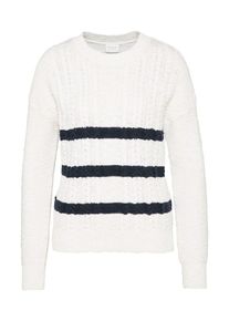 Vila, Damen Pullover 'RAVANA', Creme / Nachtblau