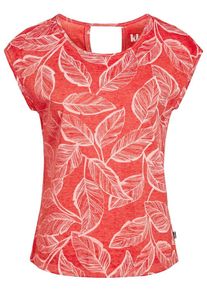 Khujo, Damen Shirt 'GABRISA PALM LEAVE', Rot