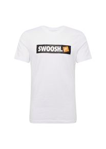 Nike Sportswear, Herren Shirt 'M NSW TEE SWOOSH BMPR STKR', Schwarz / Wei&szlig;