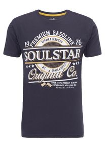 Soulstar, Herren T-Shirt, Marine / Gelb / Weiß