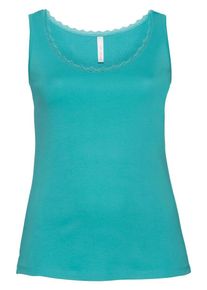sheego Casual, Damen Casual Basic Tanktop, Türkis