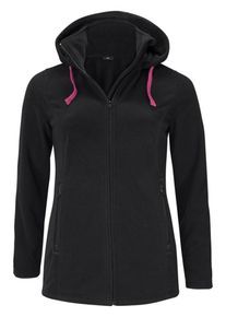 H.I.S. HIS JEANS, Damen Fleecejacke, Pink / Schwarz
