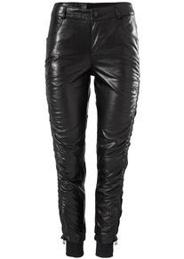 Heine, Damen Lederhose, Lammnappa, Schwarz
