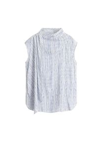 Mango, Damen Bluse 'Lara', Blau / Wei&szlig;