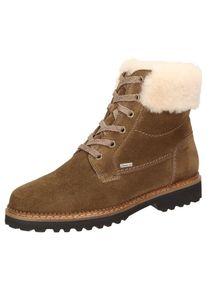 Sioux, Damen Stiefelette ' Velisca-710-TEX-LF ', Braun / Wollweiß