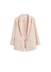 Violeta by Mango, Damen Blazer 'Flow', Nude