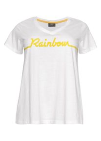 ZIZZI, Damen Shirt, Gelb / Weiß