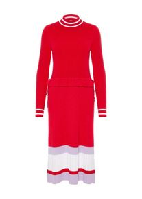 Y.A.S, Damen Kleid, Flieder / Rot / Weiß