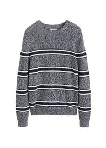 Mango Man, Herren Pullover 'Quentin', Nachtblau / Blaumeliert / Weiß