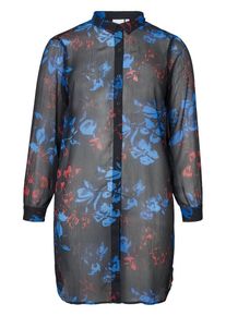 JUNAROSE, Damen Hemd, Blau / Rot / Schwarz