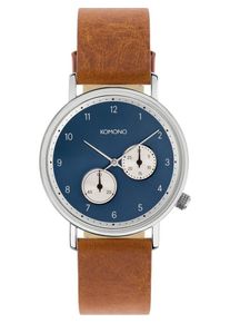 Komono, Herren Armbanduhr 'Walther', Blau / Cognac