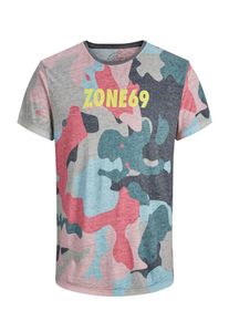Jack & Jones JACK & JONES, Herren T-Shirt 'Camo', Hellblau / Gelb / Petrol / Pink / Silber
