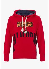 PLUS EIGHTEEN, Herren Kapuzenpullover, Rot