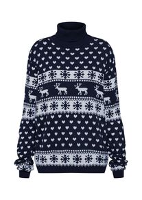 LeGer by Lena Gercke, Damen Pullover 'Marit', Blau / Weiß