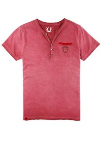Kr&uuml;ger Buam Kr&uuml;ger Buam, Herren Trachtenshirt, Pastellrot
