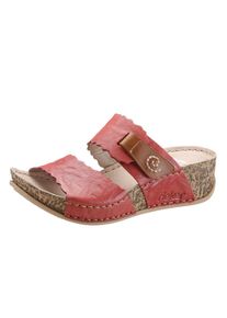Rieker, Damen Keilpantolette, Pastellrot