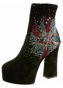 Saint Tropez, Damen Jeffrey Campbell High-Heel-Stiefelette, Hellblau / Blutrot / Schwarz