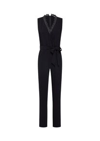 Anna Field, Damen Overalls 'lace trim woven jumpsuit', Schwarz