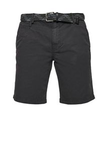 s.Oliver RED LABEL, Herren Shorts aus Twill 'Plek Loose', Schwarz