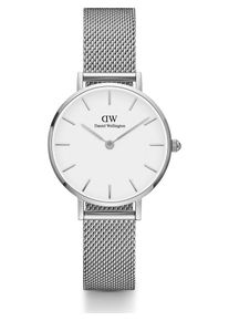 Daniel Wellington, Damen Uhr 'Petite 28 Sterling DW00100220', Silber / Wei&szlig;