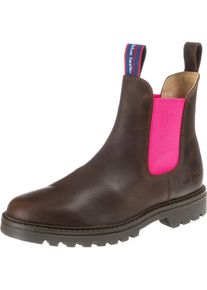Blue Heeler, Damen Chelsea Boots 'Jackaroo', Blau / Braun / Dunkelbraun / Neonpink / Rot / Weiß
