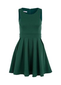 Wal G., Damen Ausgestelltes Kleid mit Lochmuster, Grün