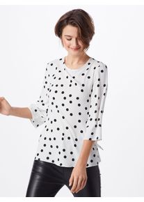 Dorothy Perkins, Damen Blusen 'HALF SLEEVE IVORY SPOT TOP', Schwarz / Weiß
