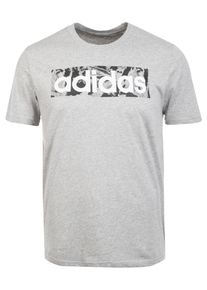 adidas Performance, Herren T-Shirt 'Linear Aop Box', Grau / Schwarz / Wei&szlig;