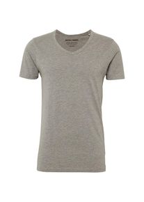 Jack & Jones JACK & JONES, Herren T-Shirt 'BASIC V-NECK TEE S/S NOOS', Graumeliert