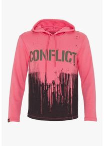 PLUS EIGHTEEN, Herren Kapuzenpullover, Lachs / Pink