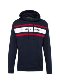 Tommy Jeans, Herren Sweatshirt 'TJM FLEECE HOODIE', Dunkelblau / Rot / Wei&szlig;
