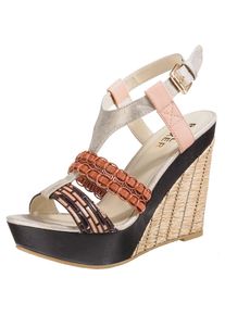 Bullboxer, Damen Keilsandaletten, Braun / Rostbraun / Gold / Rosa