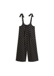 Mango, Damen Overall 'Taxi-h', Schwarz / Weiß