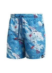 adidas Performance, Herren Badeshorts, Azur / Hellblau / Feuerrot / Weiß