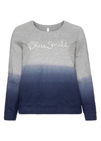 sheego Casual, Damen Sweatshirt, Marine / Rauchblau / Grau