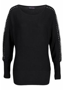 Melrose, Damen Strickpullover, Schwarz