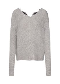 Véro Moda VERO MODA, Damen Pullover 'Buena Lena', Graumeliert / Schwarz