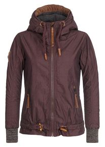 Naketano, Damen Jacke 'Halbes Stündchen ins Mündchen', Braun / Braunmeliert / Aubergine