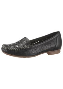 Rieker, Damen Slipper, Schwarz