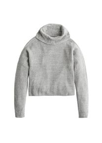Hollister, Damen Pullover 'VOLUME TURTLENECK SWEATER', Hellgrau