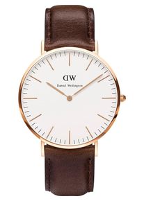 Daniel Wellington, Herren Uhr 'Bristol DW00100009', Braun / Rosegold