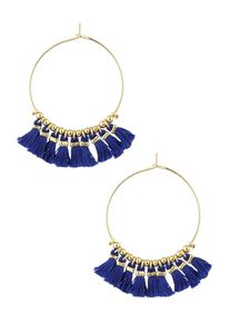 Blond Accessories, Damen Ohrringe 'Berlin', Blau / Gold
