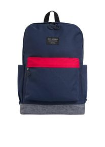 Jack & Jones JACK & JONES, Herren Rucksack, Navy / Grau / Rot