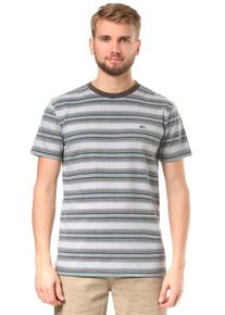 Quiksilver, Herren T-Shirt 'Bayo', Grau / Wei&szlig;