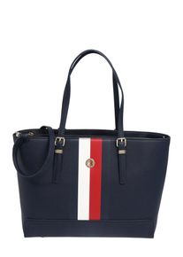 Tommy Hilfiger, Damen Tasche 'Honey Med', Navy / Hellrot / Weiß