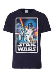 logoshirt, Herren T-Shirt 'Krieg der Sterne', Nachtblau / Mischfarben
