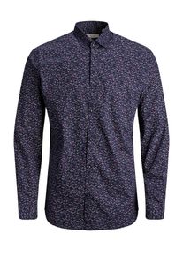 Jack & Jones JACK & JONES, Herren Hemd, Nachtblau / Petrol / Lila / Weiß