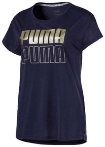 Puma, Damen Funktionsshirt 'MODERN SPORT GRAPHIC TEE', Marine / Gold