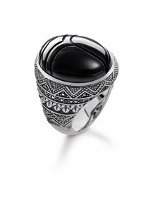 Thomas Sabo, Damen Fingerring, Schwarz / Silber
