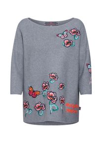 LIEBLINGSST&Uuml;CK LIEBLINGSST&Uuml;CK, Damen Strickpullover 'Patricia', Hellgrau / Gr&uuml;n / Pink